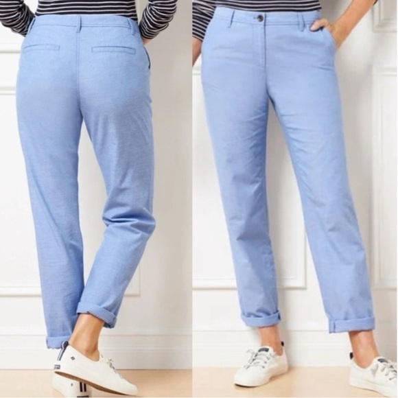 Talbots The Perfect Chino Baby Blue Straight Leg Pants - Picture 1 of 7